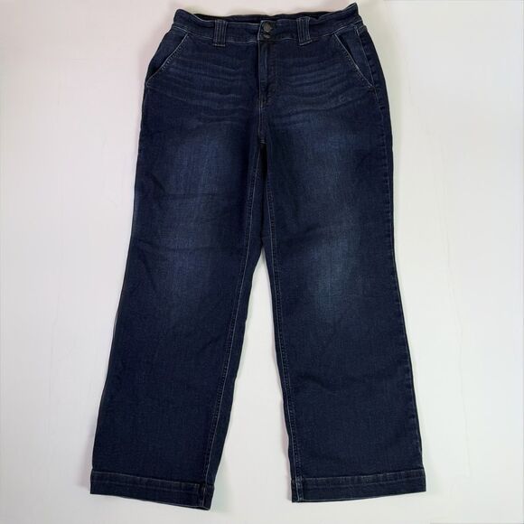 Judy Blue Wide Leg High Rise Jeans Women's 18W Dark Wash Double Button JB82642 - Picture 2 of 16